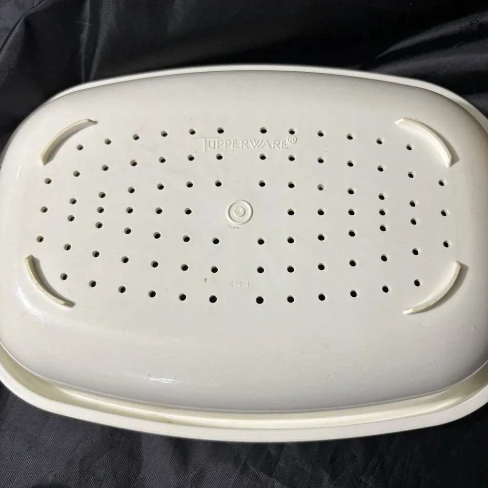 Vntg Tupperware Harvest Gold 3/4 Piece 1275-3, 1273-2, 1274-6 Microwave Steamer